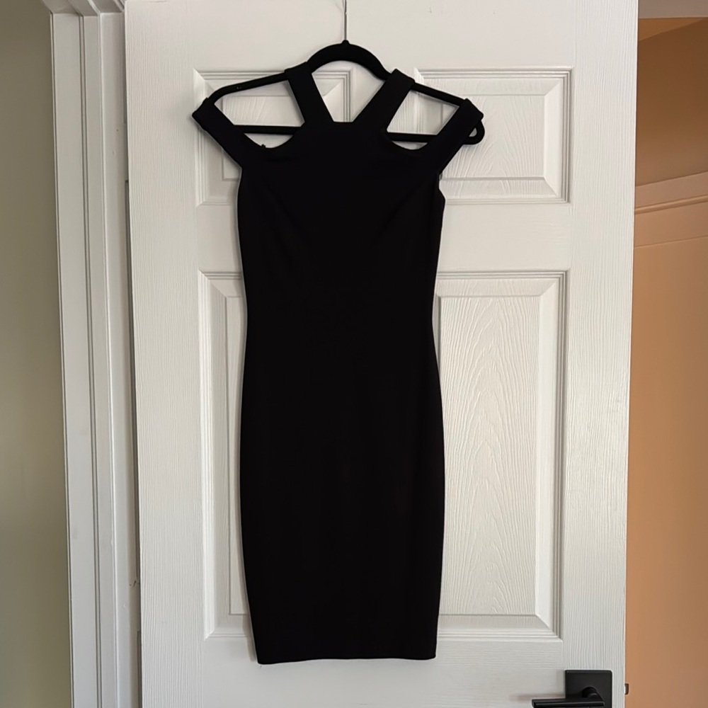 Elegant Black Cut-Out Dress